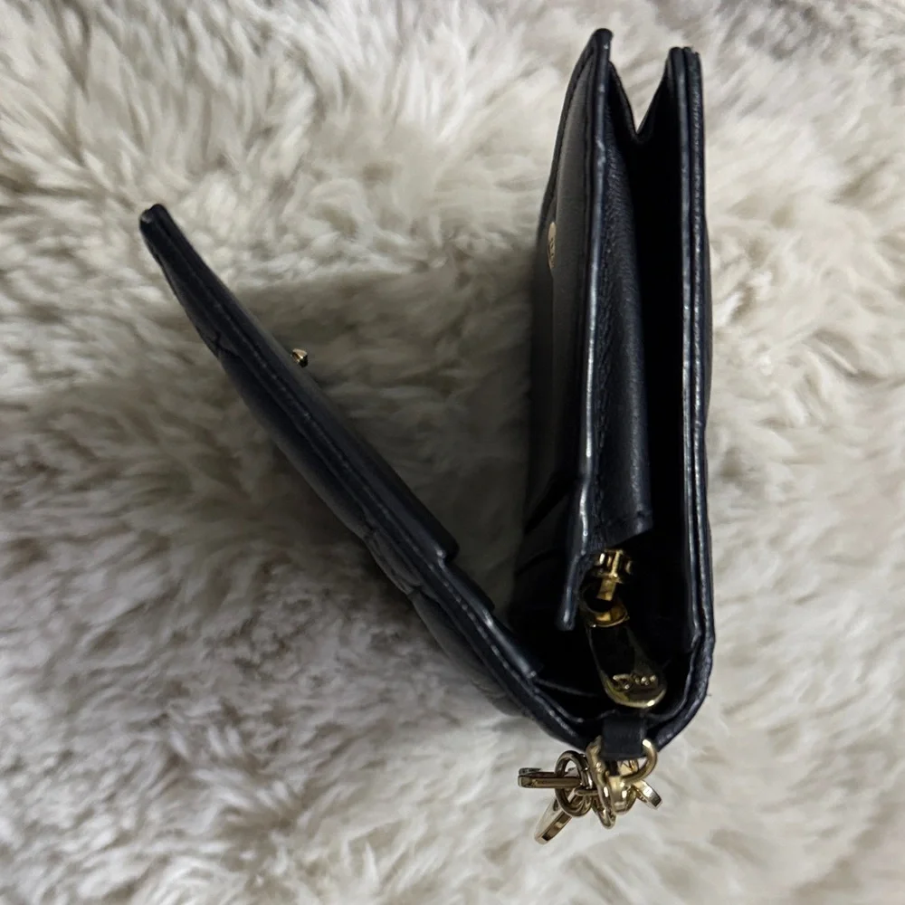 Dior Black Wallet with Gold Accent